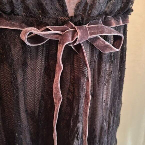 Robert Rodriguez Black Lace Gray Jersey Top M - Picture 2 of 5